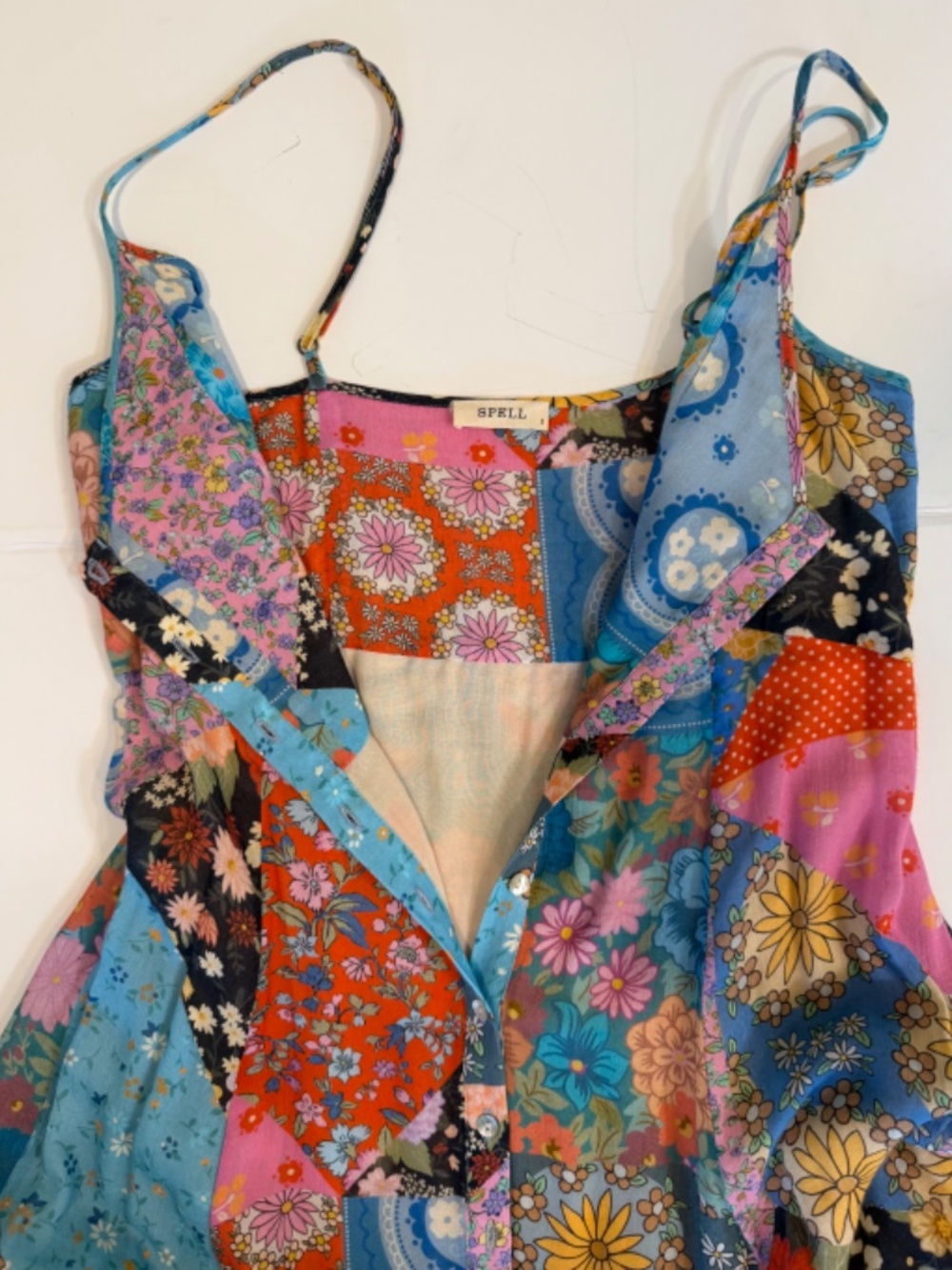 Spell Multi Color Patchwork Tank Top Maxi - Picture 2 of 7